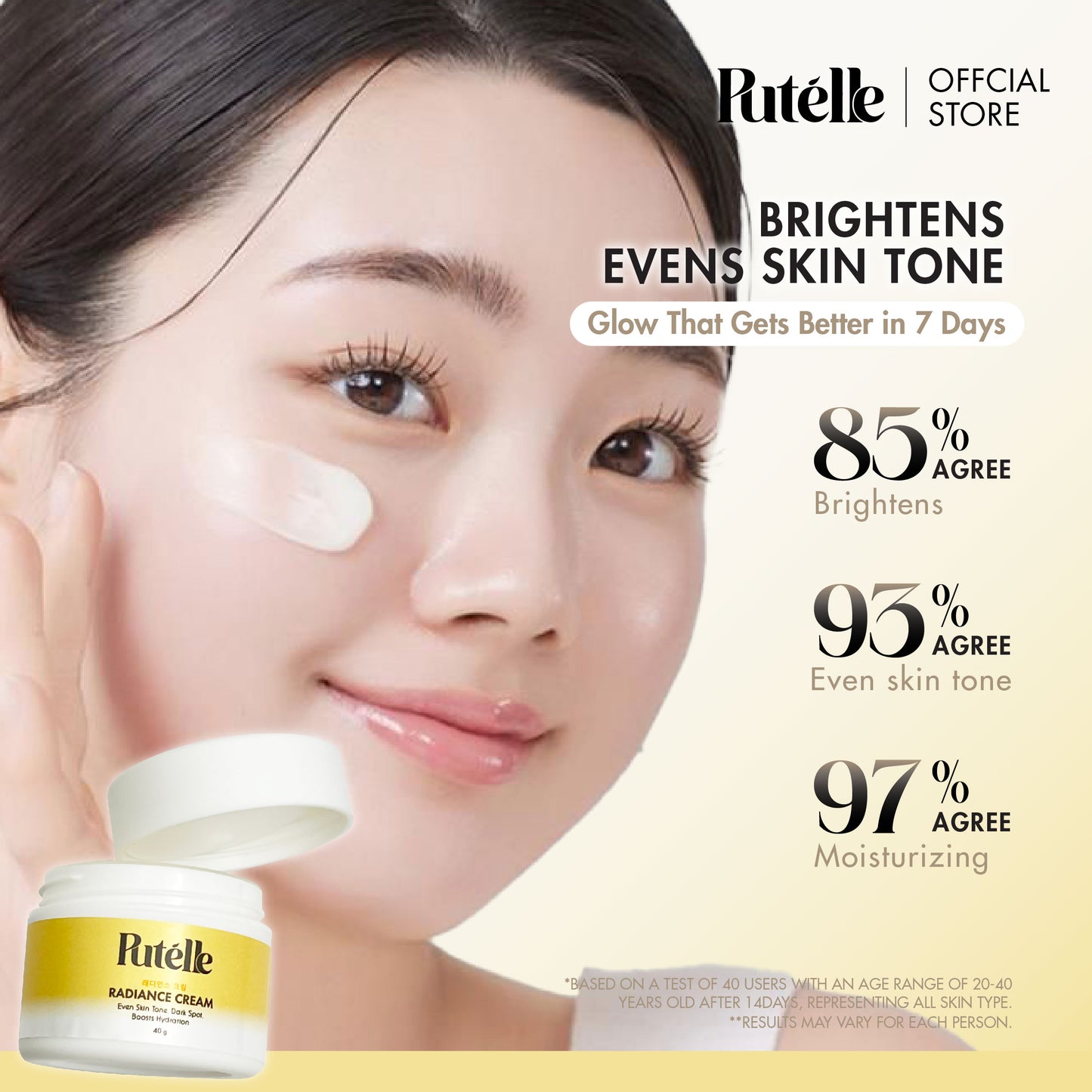 PUTELLE Radiance Cream 40g*3PCs